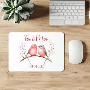 personalized mouse pad, customizable wedding gift, valentine's day gift