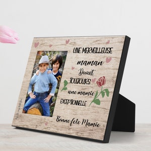 Personalized wooden photo frame, Grandmother&#39;s Day gift, Happy Grandmother&#39;s Day, frame to put or hang
