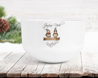 Personalized ceramic bowl, breakfast bowl, Christmas gift idea