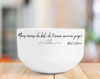 Personalized ceramic bowl, cereal bowl, quote bowl