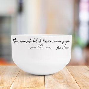 Personalized ceramic bowl, cereal bowl, quote bowl