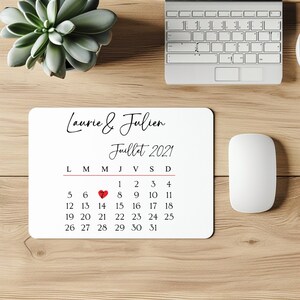 personalized mouse pad, customizable wedding gift, valentine's day gift