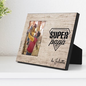 Personalized wooden photo frame, Father&#39;s Day gift, happy Father&#39;s Day, dad gift