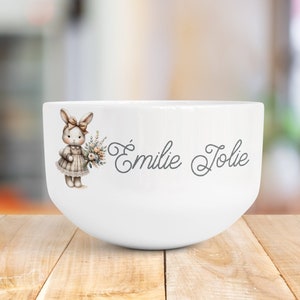 Personalized ceramic bowl, chocolate bowl, Easter bowl, children&#39;s bowl