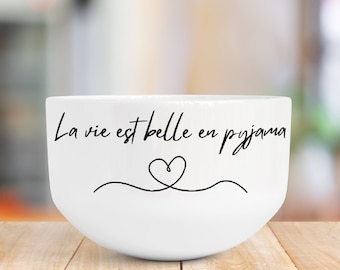Personalized ceramic bowl, cereal bowl, quote bowl