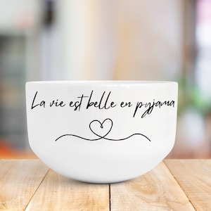 Personalized ceramic bowl, cereal bowl, quote bowl