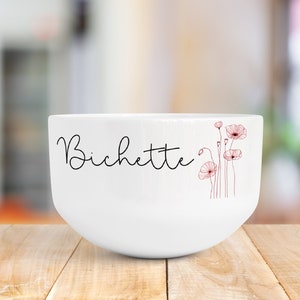 Personalized ceramic bowl, cereal bowl,