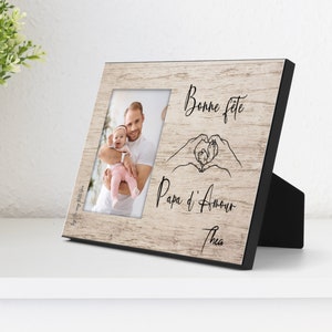 Personalized wooden photo frame, Father's Day gift, Happy Father's Day, Dad gift, frame to stand or hang