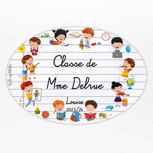 Oumaître master door plaque, teacher gift, atsem, end of school year gift, personalized gift