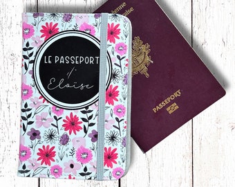 Protège passeport personnalisé, étui à passeport, porte cartes et passeport personnalisé, portefeuille personnalisé