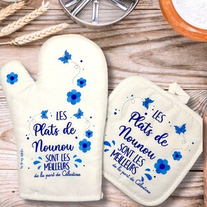 glove and potholder to personalize