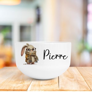Personalized ceramic bowl, chocolate bowl, Easter bowl, children's bowl