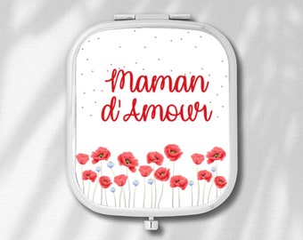 Specchi tascabili in metallo personalizzati, regalo per la festa della mamma, regalo della nonna, regalo dell'amante