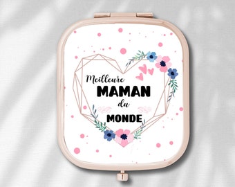 Specchi tascabili in metallo personalizzati, regalo per la festa della mamma, regalo della nonna, regalo dell'amante