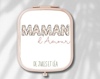 Specchi tascabili in metallo personalizzati, regalo per la festa della mamma, regalo della nonna, regalo dell'amante