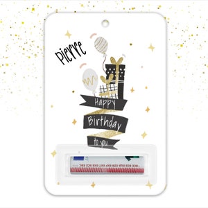 Porte-Billets et Porte-Messages Personnalisés en Bois, cadeau d'anniversaire, cadeau baptême, cadeau fête