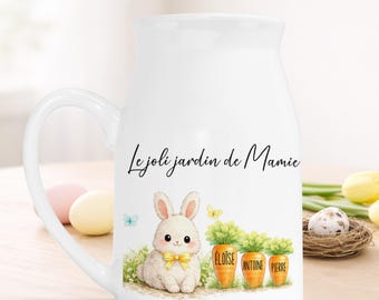 Personalized Easter Pitcher – Small Spring Vase – Personalized Milk Jug – Easter Table Decoration – Personalized Easter Gift