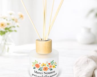 Personalized 125ml fragrance diffuser | Frosted glass bottle | Home decor gift | Personalized with name | Original gift idea