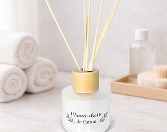 Personalized 125ml fragrance diffuser | Frosted glass bottle | Home decor gift | Personalized with name | Original gift idea