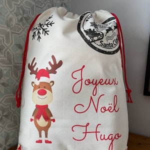 Personalized Christmas hood in Christmas deer model fabric