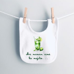 Customizable baby bib, personalized bib with first name, personalized birth gift