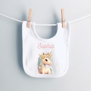 Customizable baby bib, personalized bib with first name, personalized birth gift