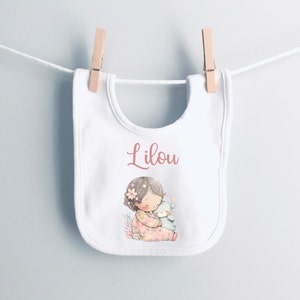 Customizable baby bib, personalized bib with first name, personalized birth gift