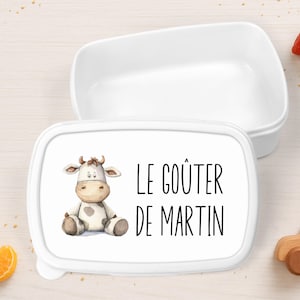 Boîte à goûter personnalisée enfant – Hermétique – Cadeau école, crèche, maternelle – Personnalisable prénom