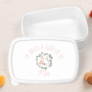 Boîte à goûter personnalisée enfant – Hermétique – Cadeau école, crèche, maternelle – Personnalisable prénom