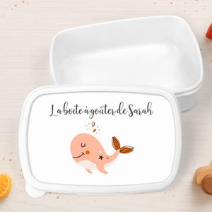 Boîte à goûter personnalisée enfant – Hermétique – Cadeau école, crèche, maternelle – Personnalisable prénom