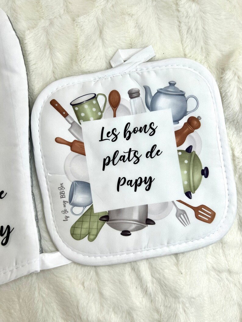 gant et manique a personnaliser, modèle les bons plats de papy image 3