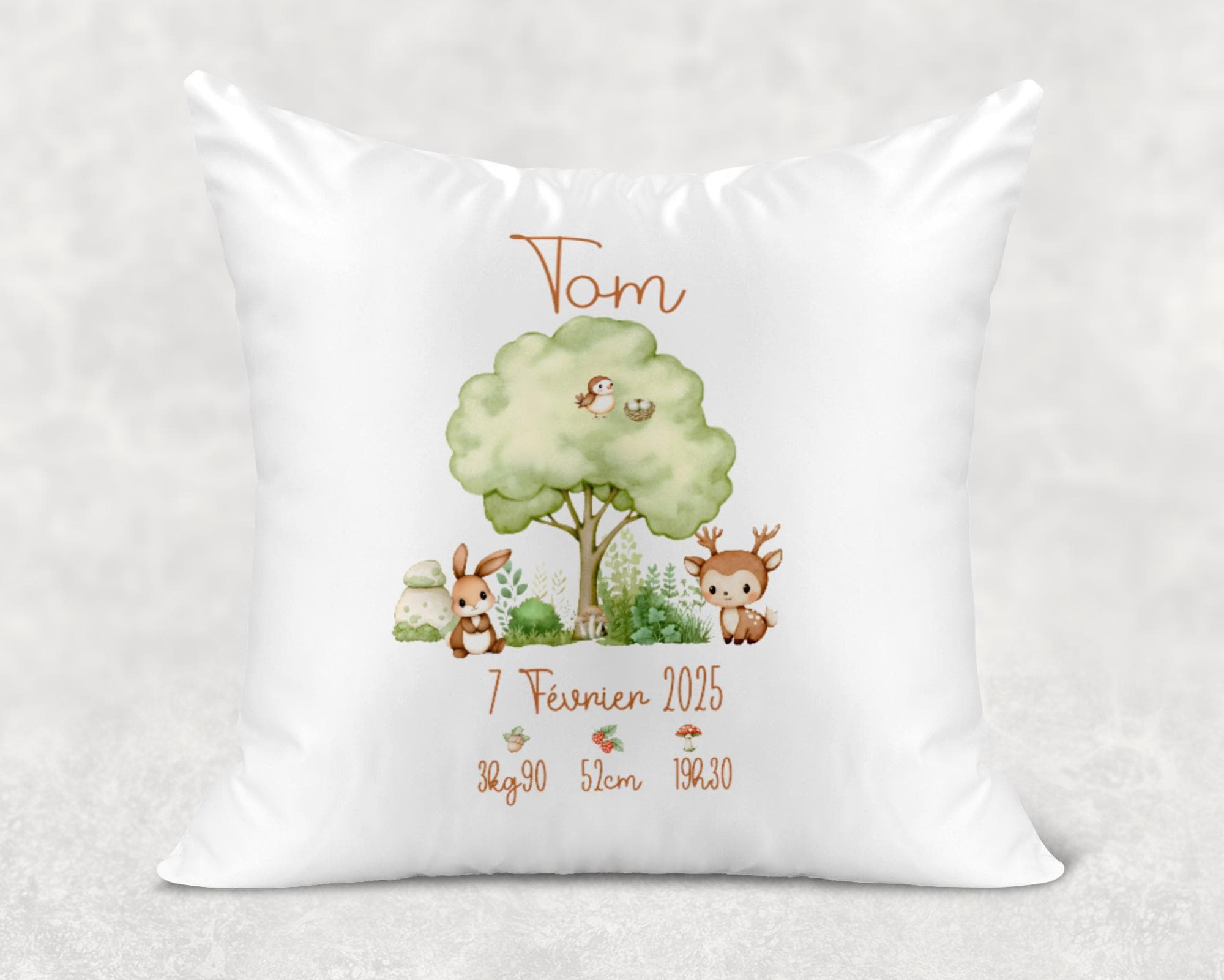 パーソナライズされたクッション、パーソナライズされた出産祝い、出産