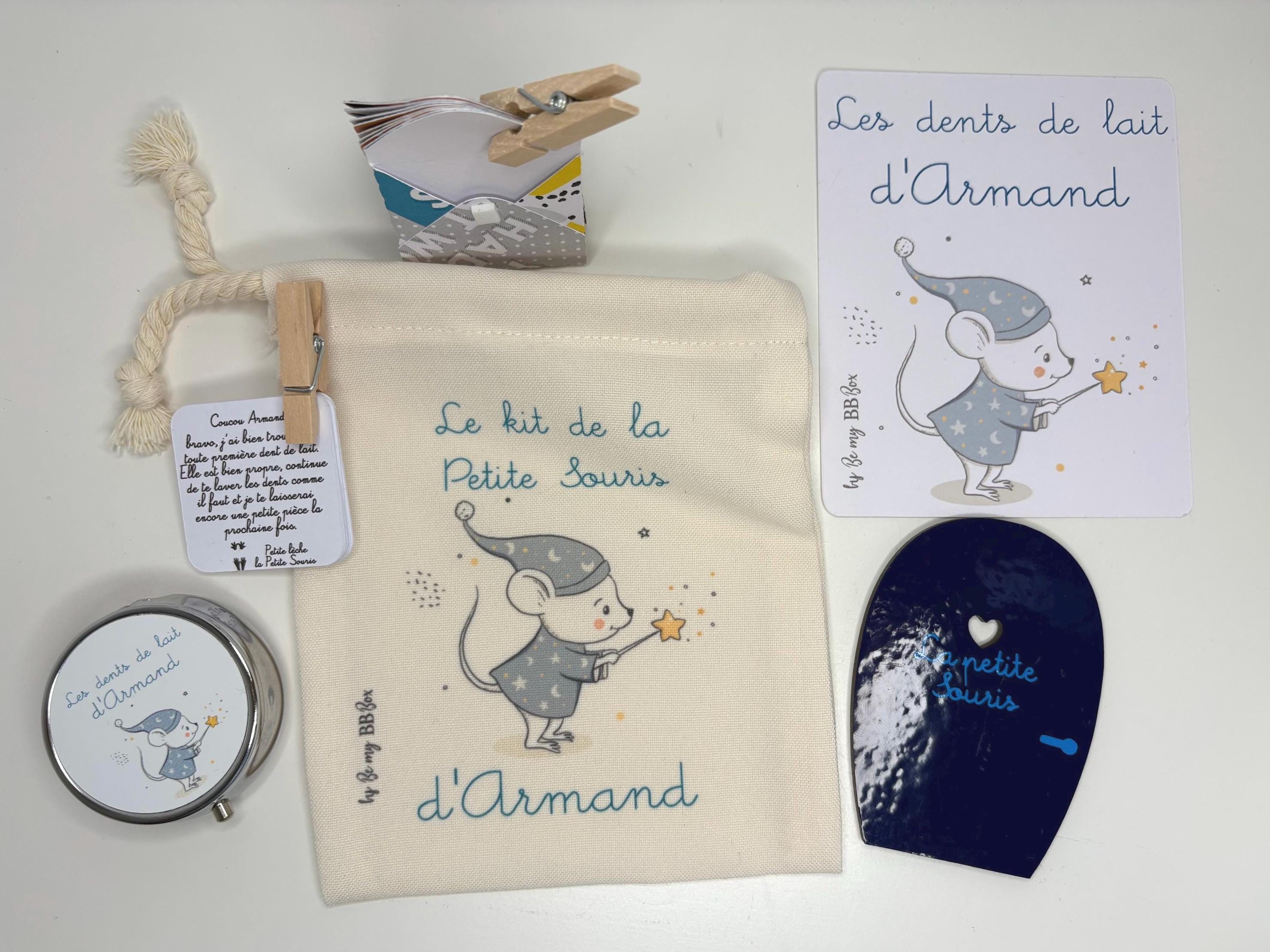 Boîte à Dents De Lait Pour Filles Avec Affichage - Souvenir Petite Souris En Bois