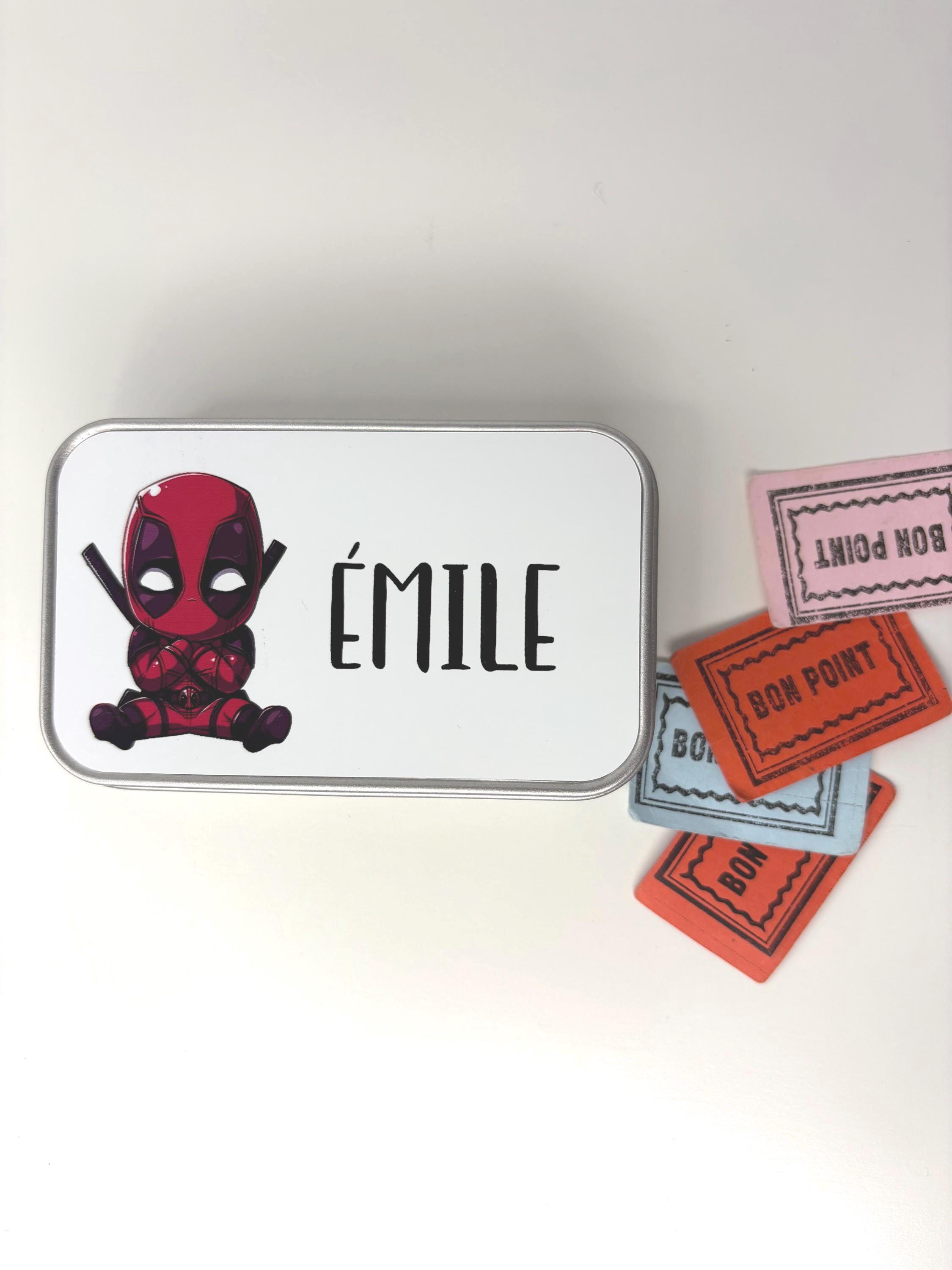 Cadeau éducatif Personnalisé Petit Format Boîte à Bons Points Personnalisable En Métal, Boite à Bons Points Personnalisée, Boite Enfant Super Héro - France Boîte Rangement Petits Objets Cadeau éducatif Personnalisé Petit Format Boîte à Bons Points Personnalisable En Métal, Boite à Bons Points Personnalisée, Boite Enfant Super Héro - France Boîte Rangement Petits Objets