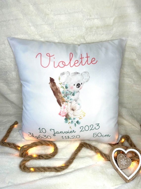 Cojines personalizados, cojín de nacimiento, cojín de cumpleaños  personalizado, cojín infantil