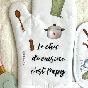 gant et manique a personnaliser, modèle les bons plats de papy image 4