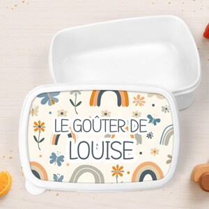 Boîte à goûter personnalisée enfant – Hermétique – Cadeau école, crèche, maternelle – Personnalisable prénom