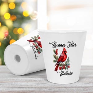Aanpasbare witte keramische plantenpotten, gepersonaliseerde bloempotten, plantenpotten. Een gepersonaliseerd kerstcadeau.