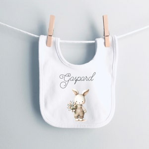 Customizable baby bib, Personalized bib with first name, personalized birth gift