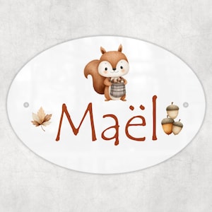 Personalized Door Signs, Children&#39;s Room Signs, Name Signs &quot;Forest Friends&quot; Collection