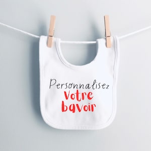 Customizable baby bib, personalized bib with first name, personalized birth gift