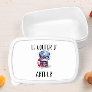 Boîte à goûter personnalisée enfant – Hermétique – Cadeau école, crèche, maternelle – Personnalisable prénom