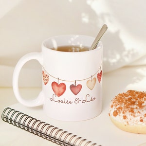 Personalized ceramic mug, Valentine&#39;s Day gift, wedding mug, couple gift