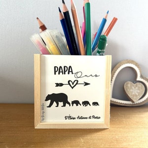 Customizable wooden pencil holder