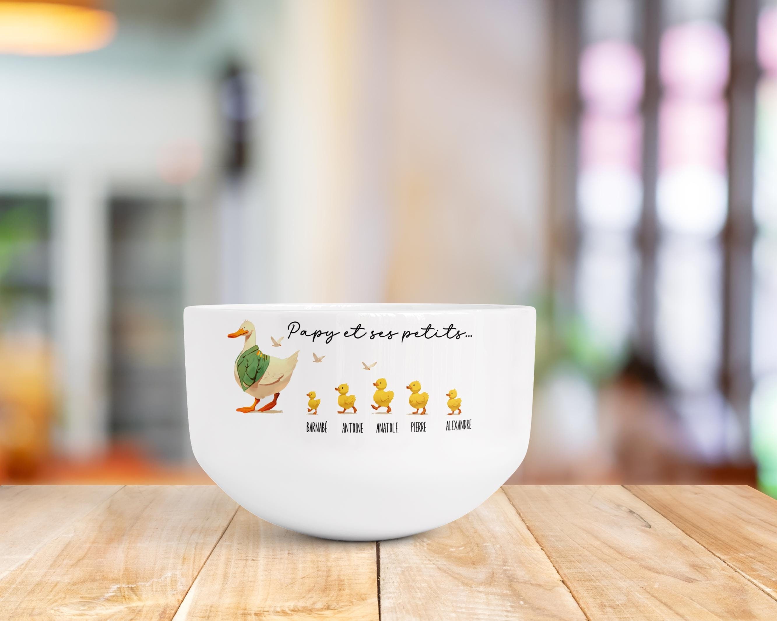 Personalized ceramic bowl, cereal bowl, Father's Day bowl, Grandfather's Day gift
