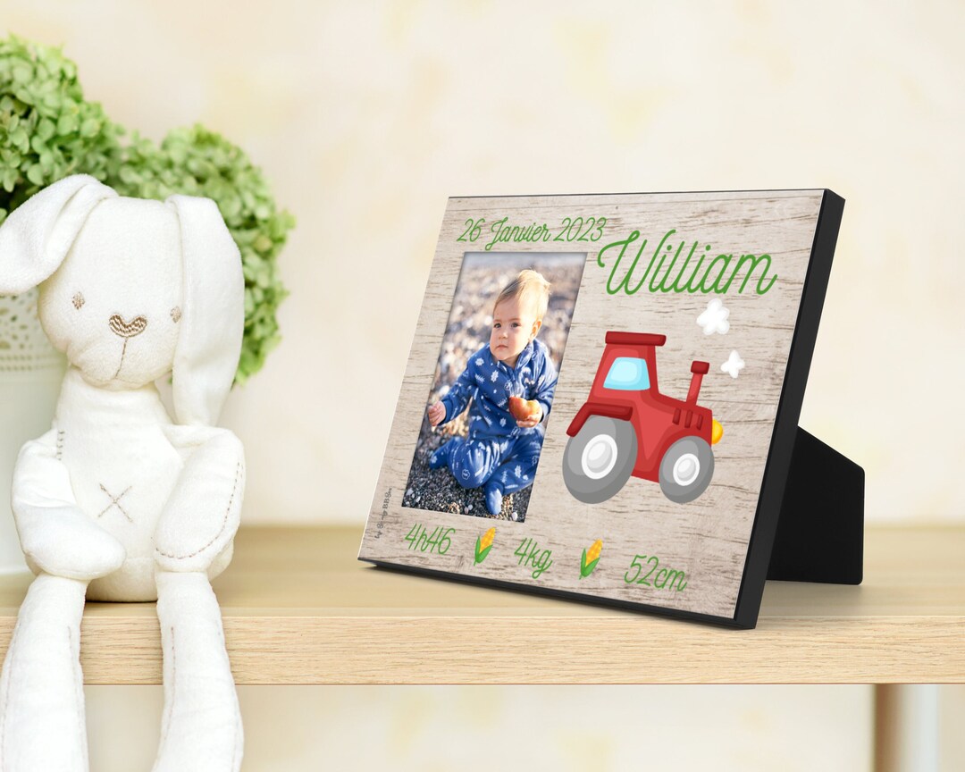 Personalized Wooden Photo Frame, Birth Gift, Children's Photo Frame ...