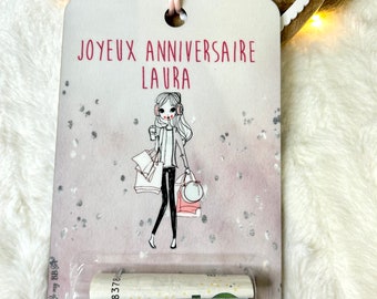 Porte billet, carte billet, cadeau billet personnalisé, porte argent, carte joyeux anniversaire, message personnel