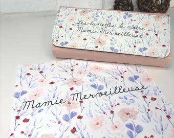 Ernestine - Étui à Lunettes Mamie Personnalisé En Bois - Cadeau Fête Des Grands-Mères