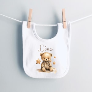 Customizable baby bib, personalized bib with first name, personalized birth gift