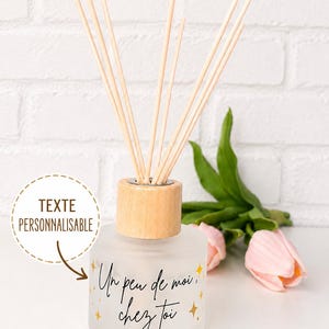 Diffusore di fragranze personalizzato da 125 ml | Bottiglia in vetro satinato | Regalo per la casa | Personalizzabile con nome | Idea regalo originale